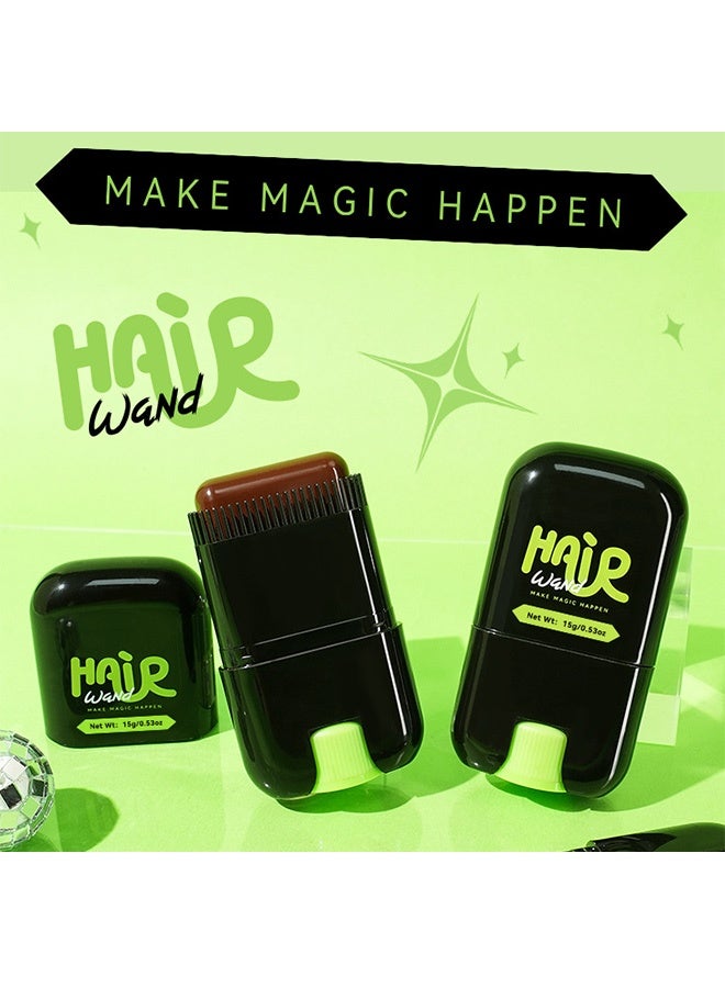 Smile One-time use hair covering hair styling stick with 15g hair wax, does not damage the scalp. Hair styling stick for physical hair covering, color cream 03#Coffee - Image 4